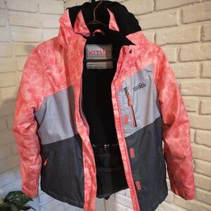 XMTN Girls Size 12 Salmon/Grey/Black Ski Jacket